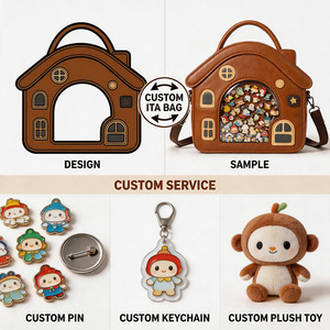 กระเป๋าถือสะพายไหล่ลายการ์ตูนหนัง PU แบบ Ita Bag รูปทรงเห็ด  สำหรับผู้หญิง - Product Image 3