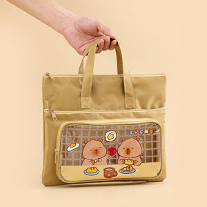 Sac à dos en toile d'<span class=keywords><strong>art</strong></span> Kapybara pour l'école primaire avec rangement pour les devoirs d'examen et les dossiers-Sac à dos pour garçon/fille - Product Image 2