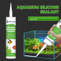 Scellant en silicone pour aquarium 300 ml, adhésif à forte adhérence pour aquariums, vitrines et puits de lumière