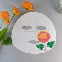 Tissu pour masque facial en forme de fleur imprimé en 3D, en fibre nano super absorbante à tissage uni, pour la production de masques de beauté DIY et commerciaux