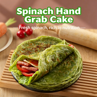 Paratha croustillant saveur épinards, certifié Halal, en morceaux torsadés, pour enfants, en sachet