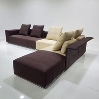 Italienische moderne Schnitts ofas mit Chaiselongue Leder Klavier Sofa Set Muebles Möbel modulare l-förmige Sofa Couch