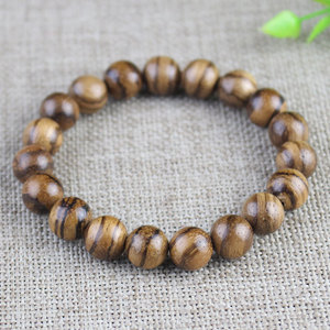 Vietnam Agarwood <b>Beads</b> <b>Bracelet</b> 10mm Single Circle Ethnic Style Women's Jewelry Gift Handmade Wood <b>Beads</b> With Tiger Skin Pattern - Product Image 3