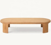 Ensemble de chaises de salle à manger et table basse en teck massif pour l'extérieur, avec fauteuil, pour jardin, salon et parc