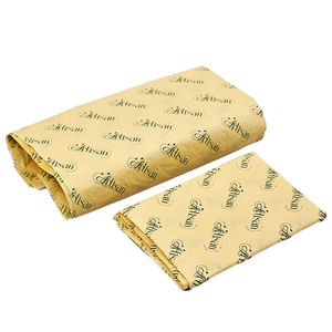 ورق تغليف كرافت بيج مع طباعة خطية سوداء فنية على كامل الورق لتغليف الهدايا والعلامات التجارية للبيع بالتجزئة - Product Image 6