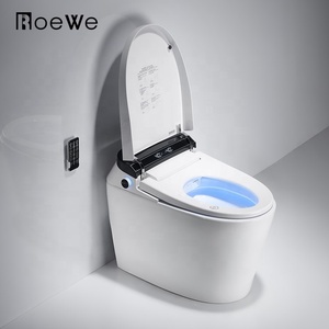 Toilette intelligente montée au sol en céramique une pièce Toilette <span class=keywords><strong>Wc</strong></span> <span class=keywords><strong>japonais</strong></span> électronique intelligente Cuvette de toilette intelligente <span class=keywords><strong>Prix</strong></span> - Product Image 1