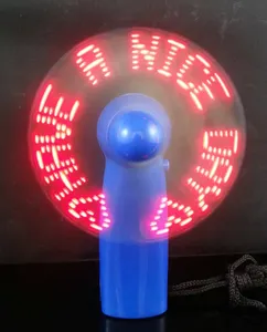 Promotional Gift Handheld Battery Replaceable Gift Fan Led Message Fan