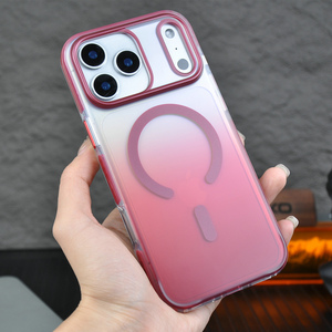 Nouvelle conception, nouvelle couleur <span class=keywords><strong>bordeaux</strong></span>, étui de téléphone magnétique anti-traces de doigts avec dégradé mat IMD pour iPhone 17 Pro Max - Product Image 2