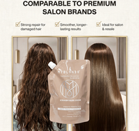 Crème Lissante Professionnelle Anti-Frisottis pour Cheveux Afro – Cosmétiques de Salon – Redressement Capillaire 1000ml*2/set – Marque Privée