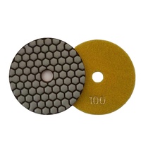 Tampons de polissage diamantés flexibles et secs de 4 pouces pour meuleuse d'angle 100mm