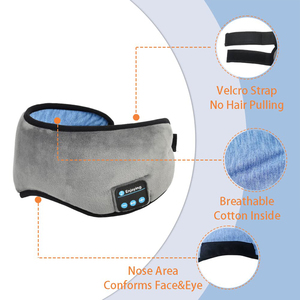 Cuffie per dormire Bluetooth maschera per gli occhi traversine laterali Blackout senza fili per dormire maschera per gli occhi - Product Image 4