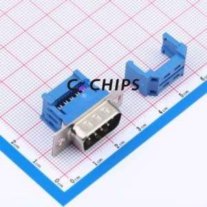 DS1036-03-09MPU2-YT D-Sub/VGA Connector Through hole Component (THT) Connector Standard D-Sub Male 9P IDC - Product Image 1
