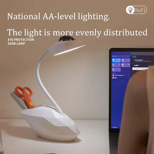 Lampe de table de projection de lumière nocturne sans fil contemporaine à batterie, protection oculaire en ABS pliable de haute qualité Swan - Product Image 3