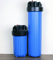 Boîtier de filtre à eau Big Blue 10/20 pouces, port 1 pouce, en PP de qualité alimentaire, pour système de filtration d'eau domestique, élimination des sédiments, haut débit