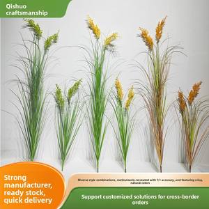 Épis de blé artificiels, tiges de riz, plantes de roseaux, décorations, ornements, bouquets de fleurs d'intérieur et d'extérieur, accessoires de scène - Product Image 5