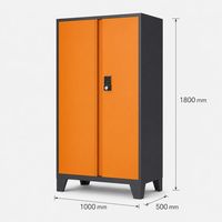 Armario Metálico para Herramientas de Garaje con Cerradura Electrónica, Recubrimiento en Polvo Resistente al Óxido, Estantes Ajustables para Uso en Taller