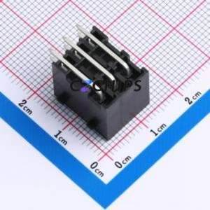 DB2ERHBG-3.81-2*3P-BK Plug-in Terminal Block Bent Lead Through Hole,P=3.81mm Board-to-Board / Socket - Closed Snap Fixing 2x3P - Product Image 2