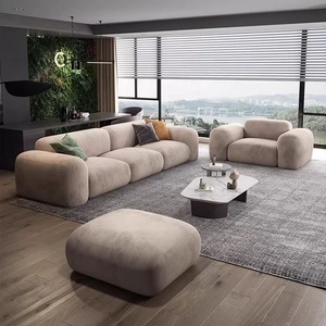 Zayshine Nordic Modern Luxury Velvet 3-seater L-Shape Living Room Set Modular Washable Villa Apartment Hotel <b>Floor</b> A468 Modern D - Product Image 5