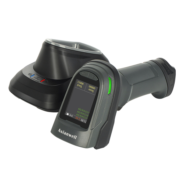 Newly Designed 2D Wireless Barcode Scanner with LCD Display Portable QR Code Reader