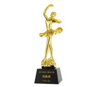 Vente en gros de trophée de danse gravé en or personnalisé cadeau d'affaires métal artisanat typographie imprimé pour les danseurs