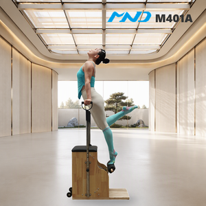<span class=keywords><strong>Chaise</strong></span> de Pilates en Bois d'Hévéa MND Fitness pour l'Entraînement de la Posture et de l'Alignement, Équipement de Gymnastique pour les Acheteurs de Chaînes de Salles de Sport à Santos - Product Image 1