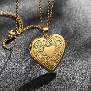 Collier en acier inoxydable 316L avec pendentif cœur boîte photo et chaîne à maillons, gravure CE, cadeau idéal - Product Image 2