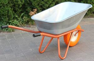 Carretilla de Jardín de Acero Reforzado de 100L, Color Naranja, para Construcción, con Rueda de Poliuretano, Venta al por Mayor - Product Image 5