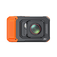 Caméra d'action pour photos et vidéos, double objectif avant/arrière, flash LED, WiFi, étanche à 10 mètres, caméra sportive 5K, 96MP, zoom 8x, 2,8 pouces
