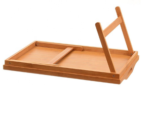 Plateau de service rectangulaire en bambou écologique avec pieds pliables, plateau de lit réutilisable en bambou, <span class=keywords><strong>planche</strong></span> à découper élégante <span class=keywords><strong>pour</strong></span> servir les aliments - Product Image 3