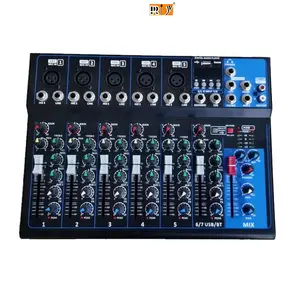 Mixer Audio portabel, Mixer Audio Seri F 4 Channel Usb 6 Channel dengan gigi biru