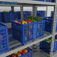 Caisse en plastique HAOSEN, boîte solide empilable, écologique, conteneurs de logistique, transformation alimentaire, Fujian, Chine. Échantillons à faible MOQ