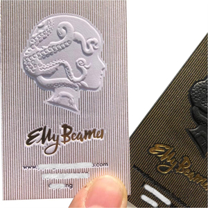 Cartes de visite 3D personnalisées de luxe, impression en relief et en creux sur papier d'art, impression typographique - Product Image 2