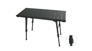 Table pliante professionnelle imperméable noire Chanodug FX-7155-IGT en aluminium pour la randonnée - Product Image 4