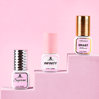 Colle pour extensions de cils rose à séchage rapide (1-2 secondes), colle à cils personnalisée, imperméable, sans latex, sans alcool, liquide 5ML
