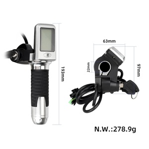 Acelerador de giro de 36V 48V 60V para bicicleta eléctrica y patinete con interruptor de pantalla, empuñadura de acelerador de 36V 48V 60V - Product Image 2
