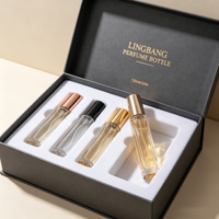 Flacons vaporisateurs de parfum en verre très demandés, 10 ml et 15 ml, flacons de voyage vides avec bouchons dorés, logo personnalisable