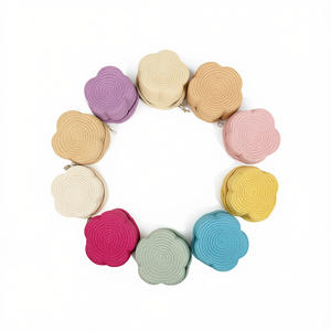 Bolso de paja floral tejido de 11 cm, pequeño, tipo bandolera para mujer, accesorio de moda de verano - Product Image 1