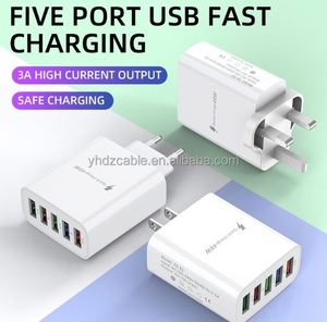 5USB Plug Charger Wall <b>Socket</b> Adapter Type C 5v/2.4A Quick Charging Multi-Ports Power Adapter <b>USB</b> Wall Charger - Product Image 2