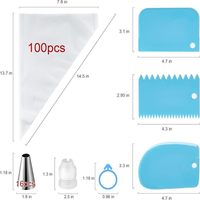 Kit de Décoration de Gâteaux 120 Pièces : Outils de Pâtisserie, Poches à Douille, Raccords, Attaches pour Poches, Spatules à Gâteau, Douilles à Glaçage, Ensemble de Poches à Douille
