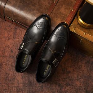 A.N.M.bullock Designer 2025 Men's All-Season Genuine Leather <b>Pointed</b> Lace-up Patchwork Dress Shoes High-End <b>Light</b> Luxury - Product Image 5