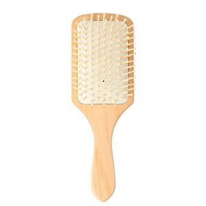 Wooden Hairbrush <b>Rectangular</b> Boxwood Air <b>Cushion</b> Massage Comb For Long Hair Care And Anti-Hair Loss - Product Image 5
