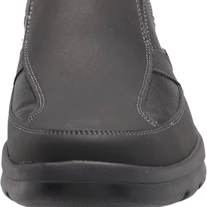 Chaussures habillées classiques pour hommes en cuir noir à motifs, imperméables, antidérapantes, à enfiler, souples, pour le travail et le bureau - Product Image 1