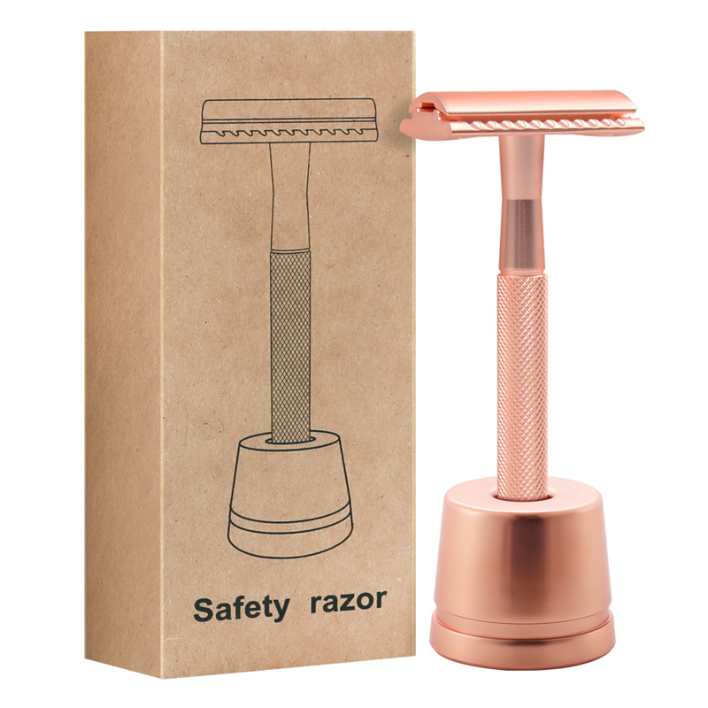 matte rose gold razor set