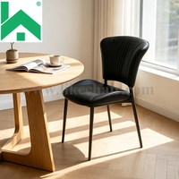 Chaise de salle à manger en cuir de luxe italienne, design moderne - durable, pour la maison, le bureau, la salle de sport, chaise de réception haut de gamme pour restaurant et hôtel