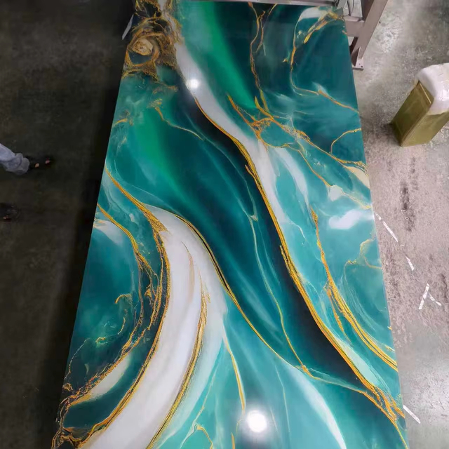 1220x2600mm Marble Alternative Wall Panel PVC UV Marble Sheets TV Background Wall