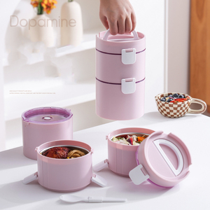 Contenedor Térmico Apilable para Almuerzo de 730ml-1830ml, Acero Inoxidable 304, Hermético, con Válvula de Alivio de Presión, Logotipo Personalizado - Product Image 5