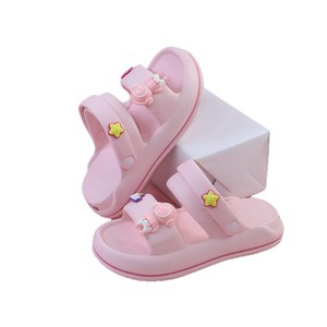 Sandales d'été pour filles, blanches avec décor de voiture jaune, antidérapantes, semelle épaisse de 3 cm, couleurs bonbon, pour enfants de 7 à 12 ans - Product Image 3
