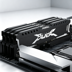 โมดูลหน่วยความจำแรมเดสก์ท็อป PUSKILL DDR4 ฮีทซิงค์สีดำ ประสิทธิภาพสำหรับเล่นเกม 8GB 16GB 2666MHz 3200MHz - Product Image 2
