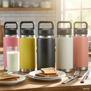 ขวดน้ำสแตนเลสขวดฉนวนสุญญากาศผนังสองชั้นเป็นมิตรกับสิ่งแวดล้อมปรับแต่งได้ - Product Image 6