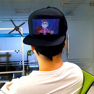 Mũ bóng chày phát sáng <span class=keywords><strong>LED</strong></span> có thể lập trình điều khiển bằng ứng dụng, hiển thị nhiều kiểu dáng khác nhau, hiển thị tin nhắn nhấp nháy phát sáng - Product Image 1